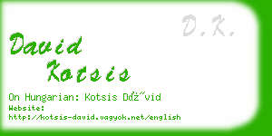 david kotsis business card